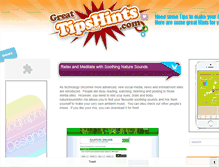 Tablet Screenshot of greattipsandhints.com